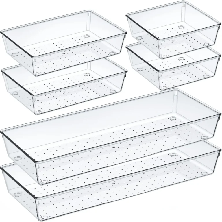6 Pcs Large Size Clear Drawer Organizer Set review