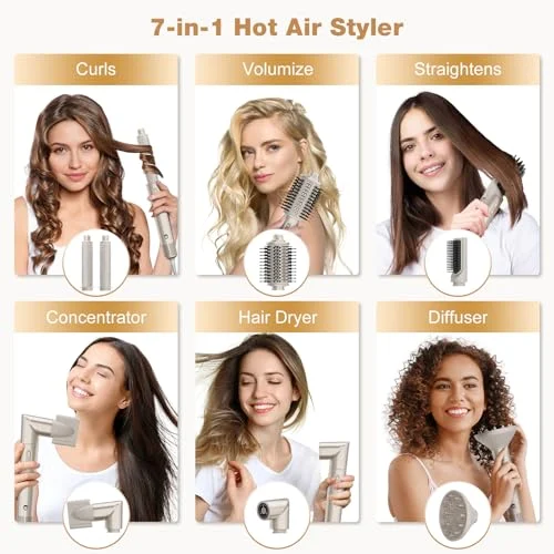 7MAGIC 7-in-1 Hot Air Styler – Fast Drying and Volumizing Hair Tool detail