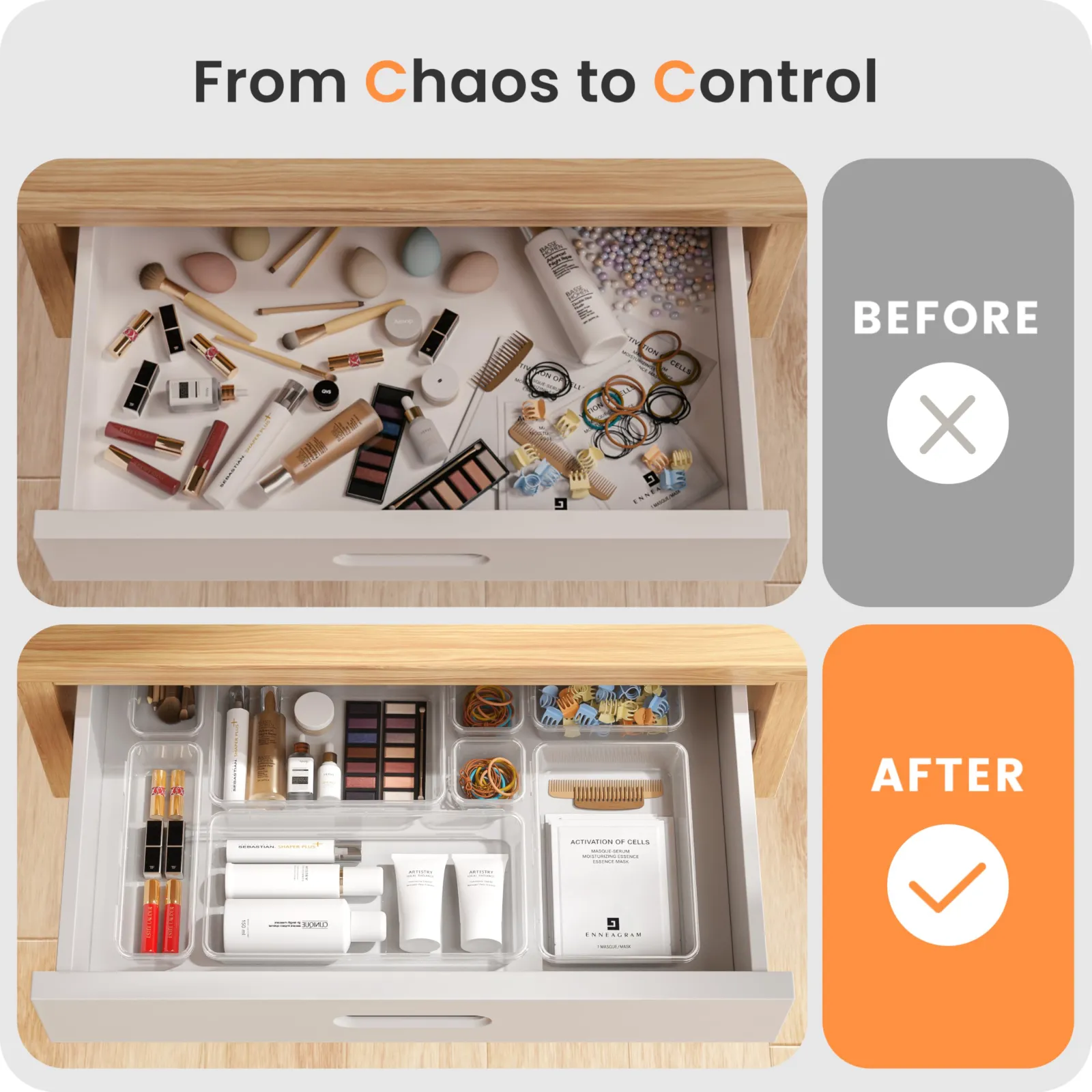 A-LuGei Drawer Organizer, Makeup organizer texture