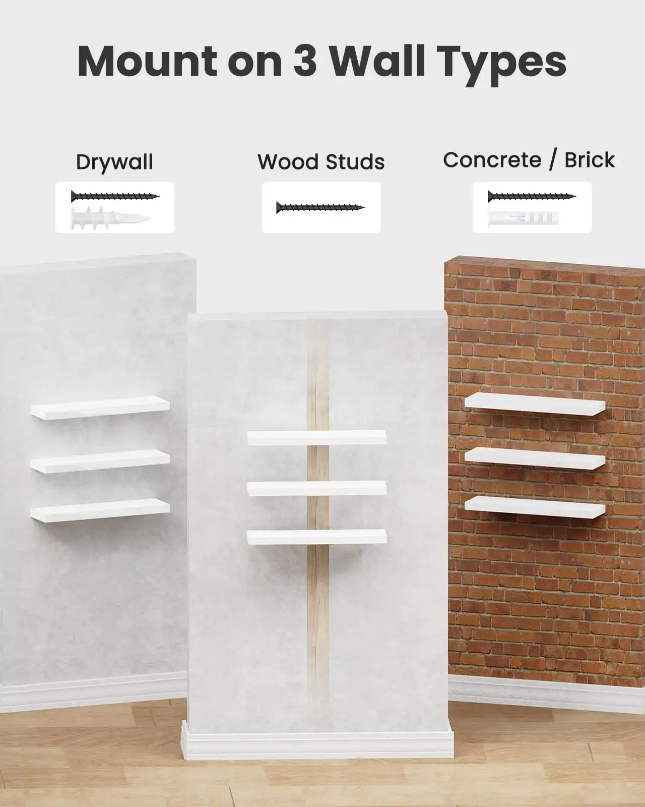 AMADA HOMEFURNISHING Floating Shelves, Wall Shelves for Bathroom results