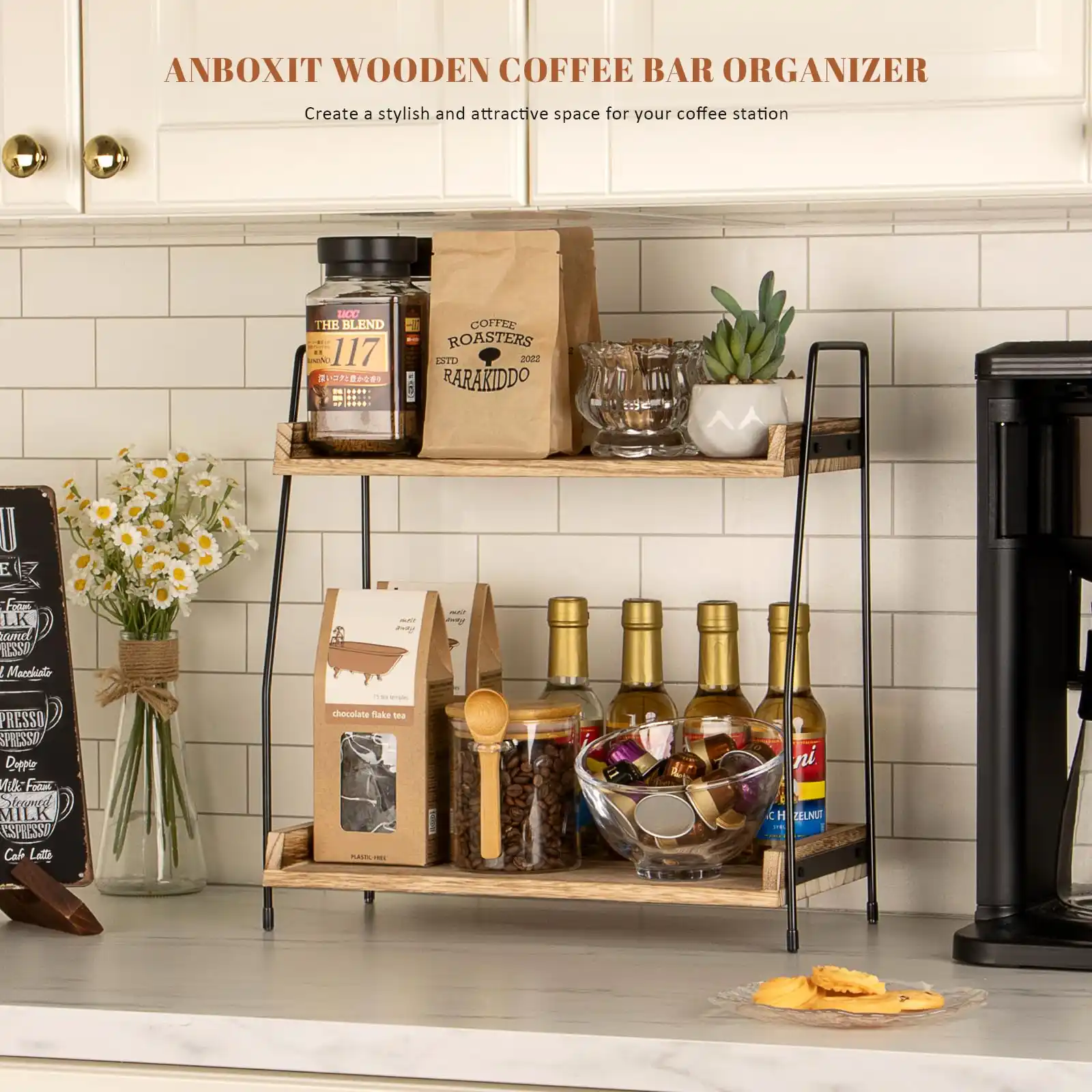 ANBOXIT Countertop Coffee Station Organizer showcase