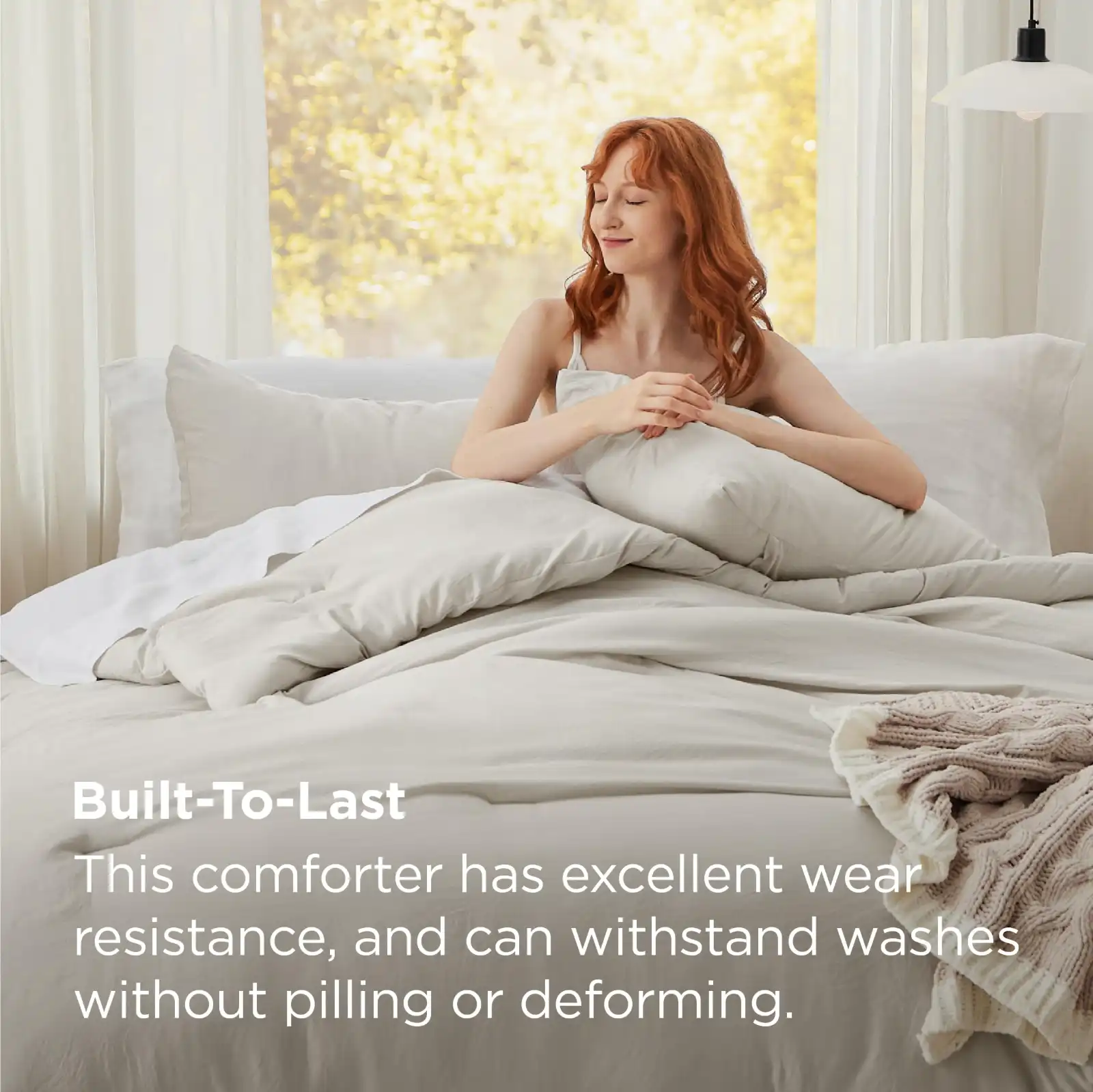 Bedsure King Comforter Set, Beige Soft Prewashed Bedding showcase