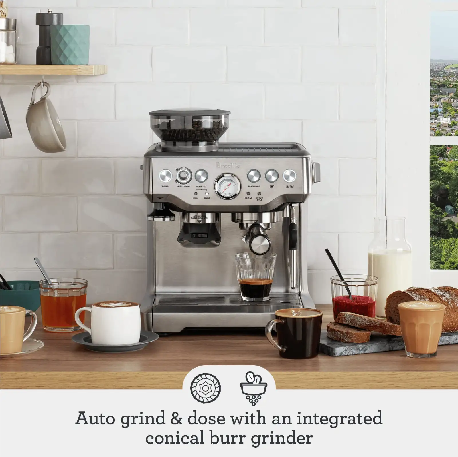 Breville Barista Express Espresso Machine BES870XL detail