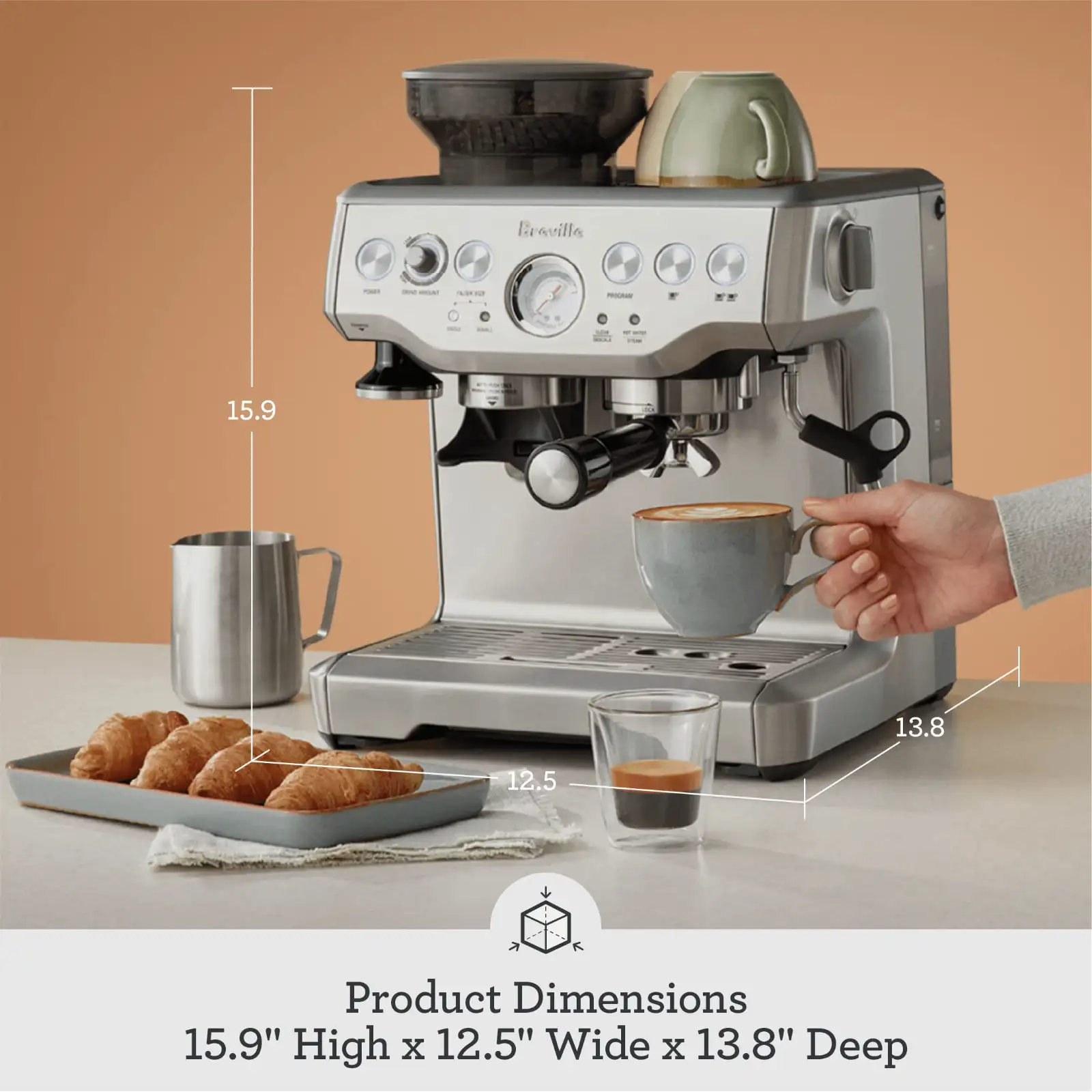 Breville Barista Express Espresso Machine BES870XL showcase