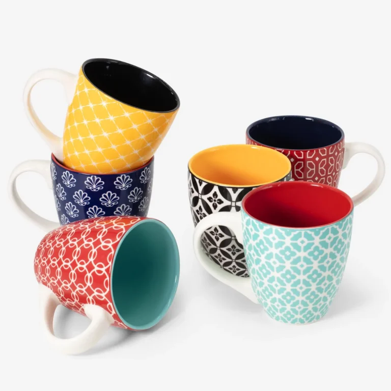 DOWAN Coffee Mugs Set of 6, 16 oz Large Porcelain Mug review