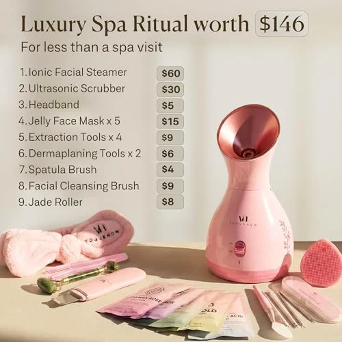 Facial Steamer Spa Kit – Deep Cleaning with Skin Care Tools detail