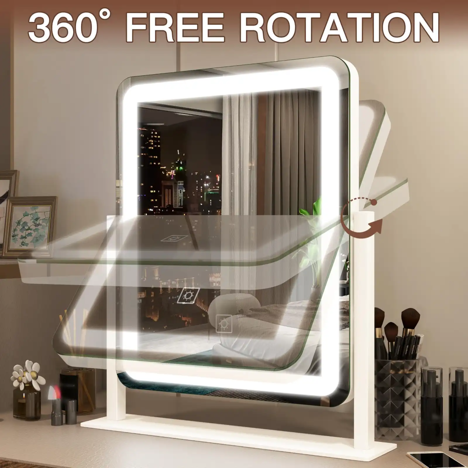 FENNIO Vanity Mirror LED Lighted for Makeup features
