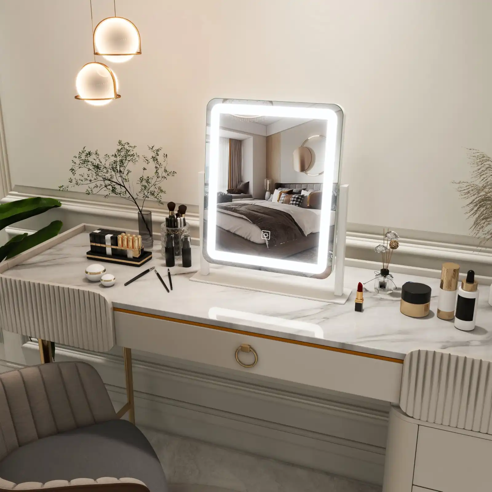 FENNIO Vanity Mirror LED Lighted for Makeup showcase