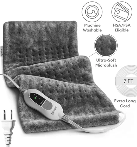 GENIANI Electric Heating Pad – Relief for Back Pain & Cramps showcase