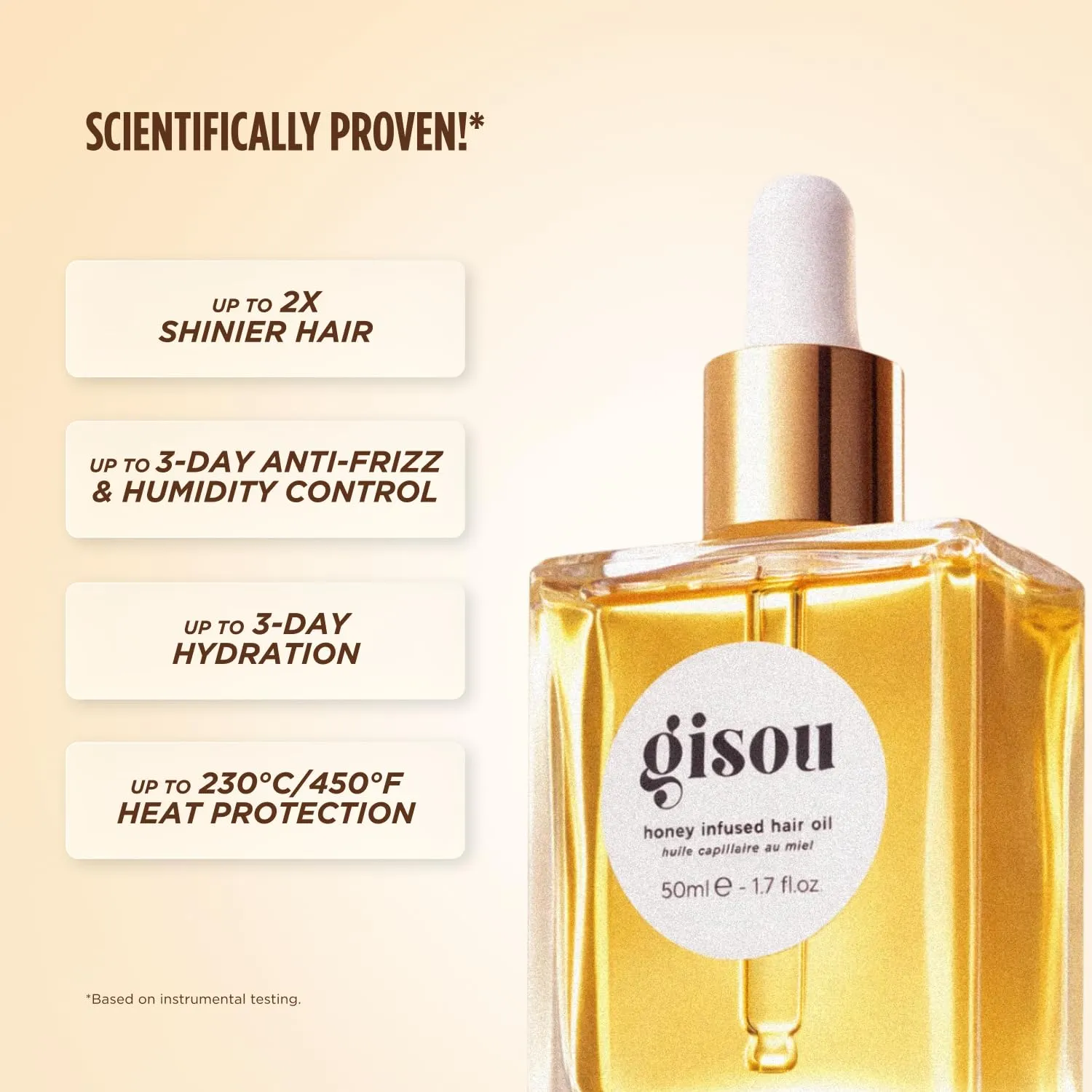 Gisou Honey Infused Hair Oil Mini – Hydrating & Frizz Control detail