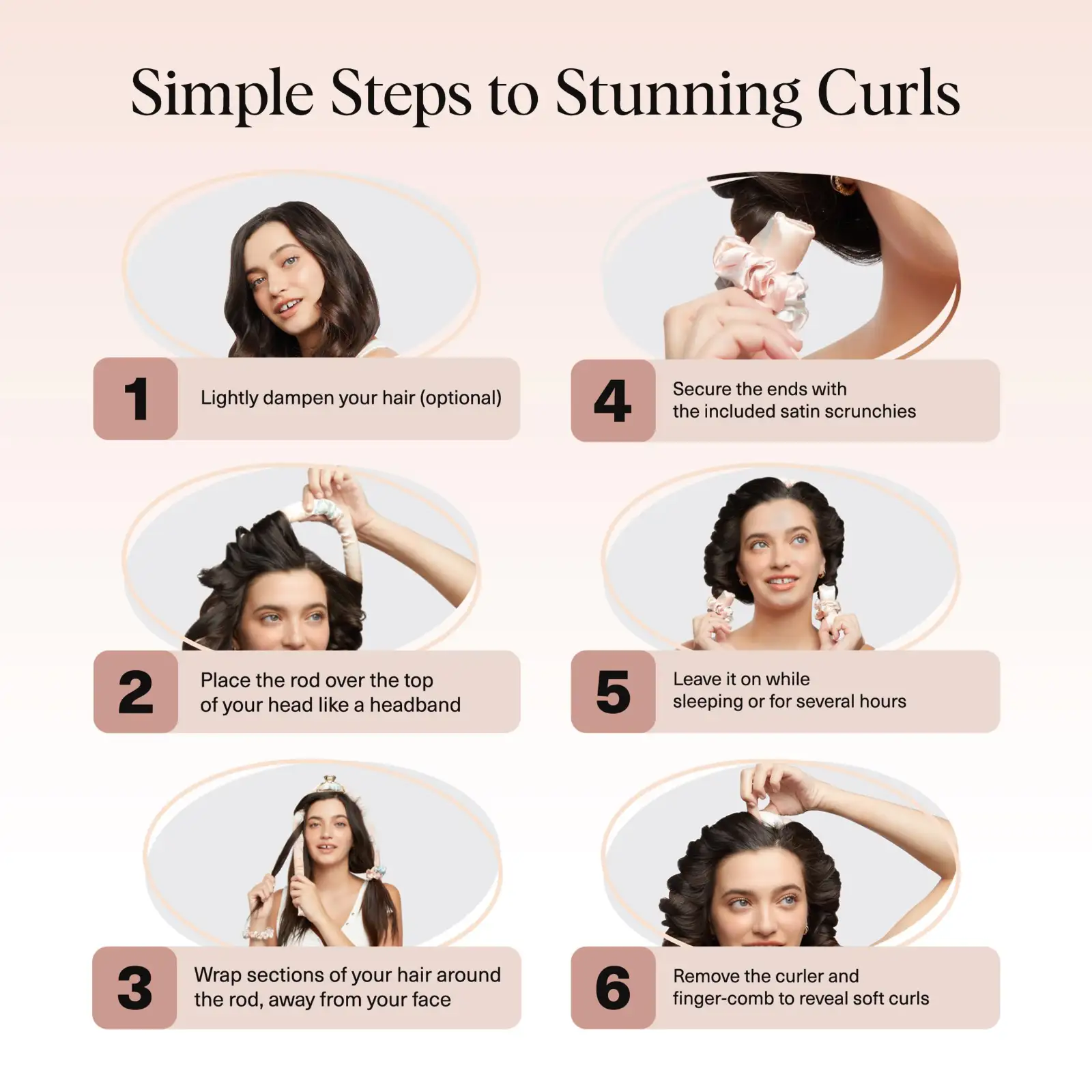 Kitsch Satin Heatless Curlers Set texture