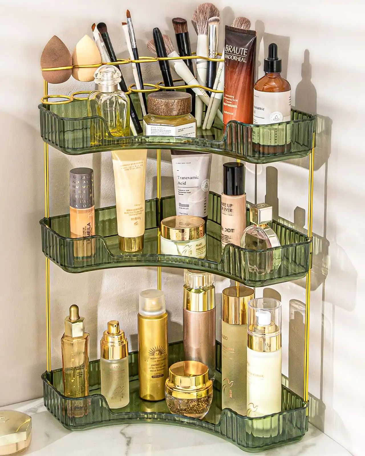 Makeup Organizer for Vanity, 3-Tier Corner review