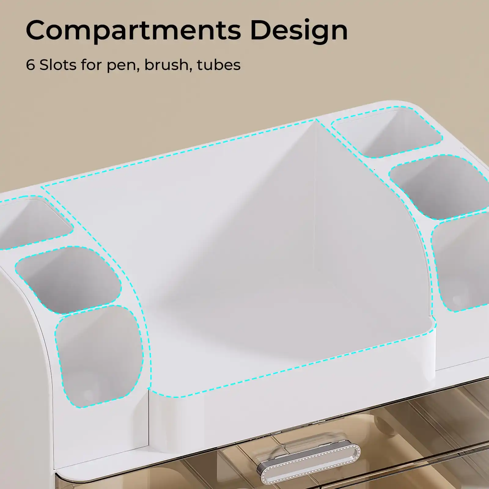 Makeup Organizer for Vanity with 2 Large Drawers results