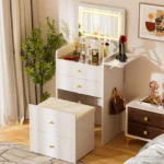 Makeup Vanity Desk with Mirror and Lights