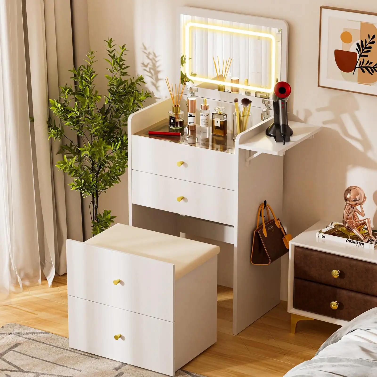 Makeup Vanity Desk with Mirror and Lights review