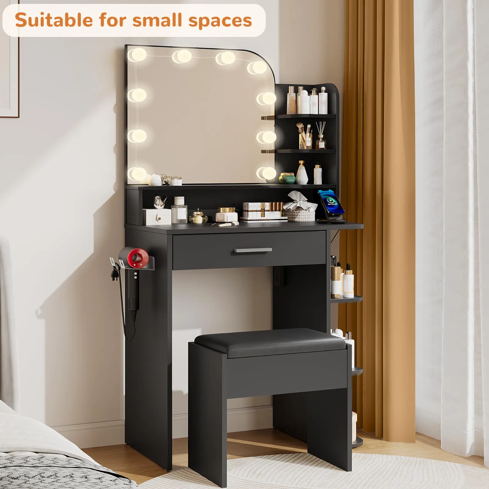 Makeup Vanity with Chair, Small Vanity Desk results