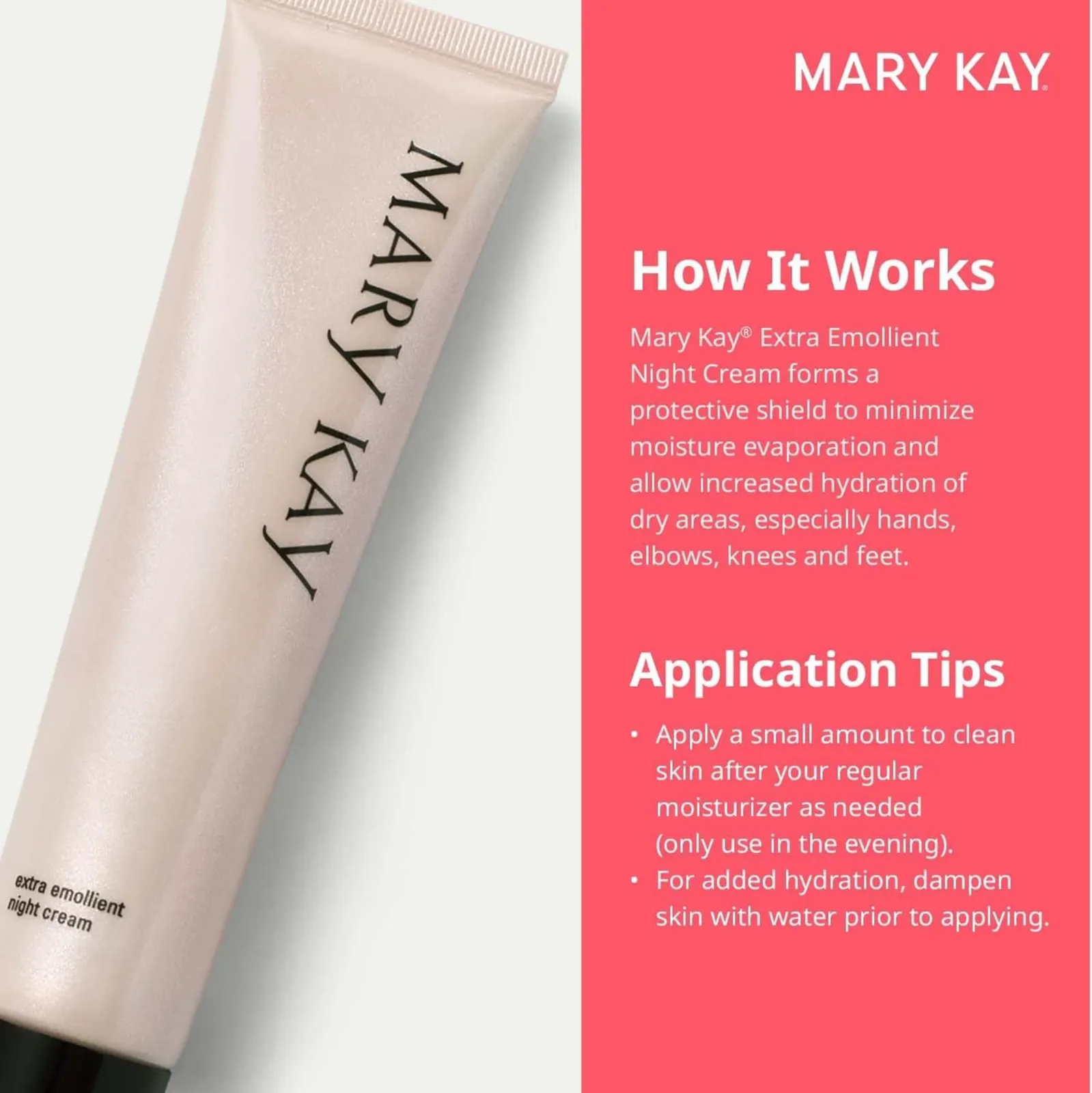 Mary Kay Extra Emollient Night Cream features