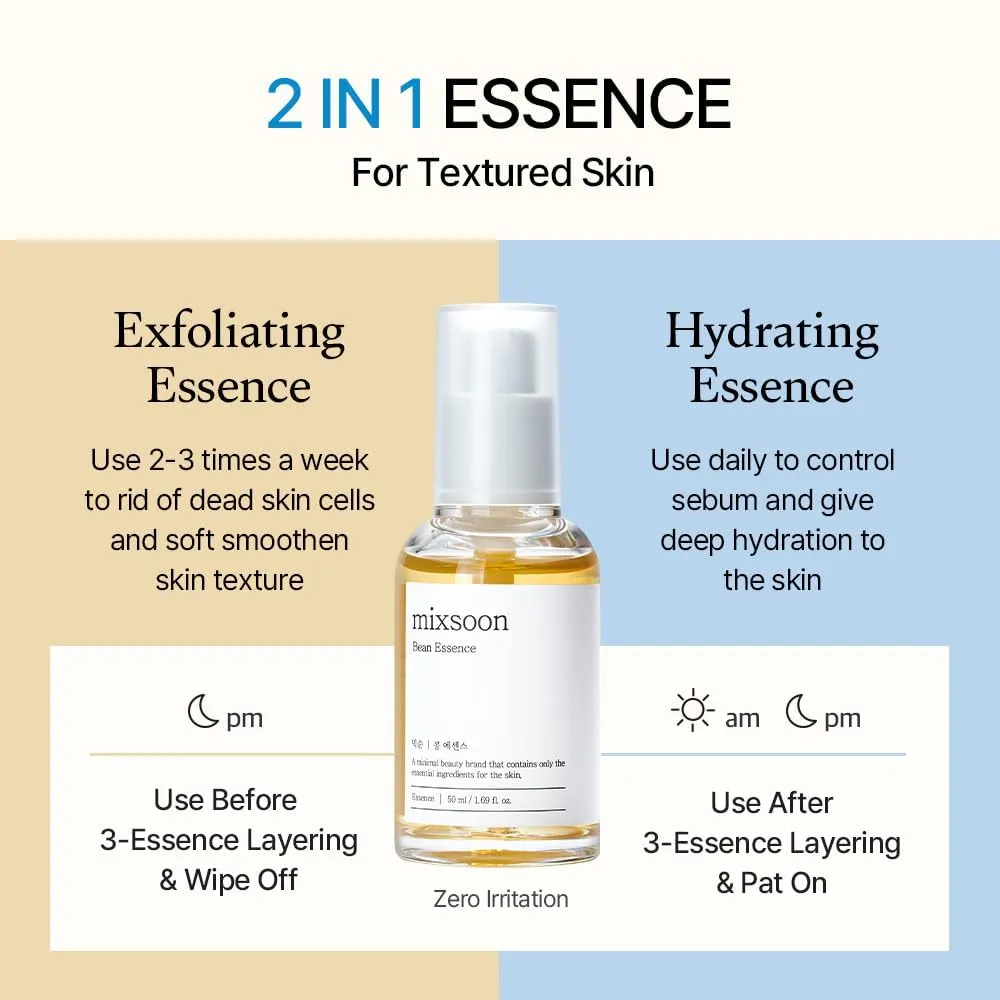 mixsoon Bean Essence Korean Skin Care, Gentle AHA Exfoliating Essence showcase