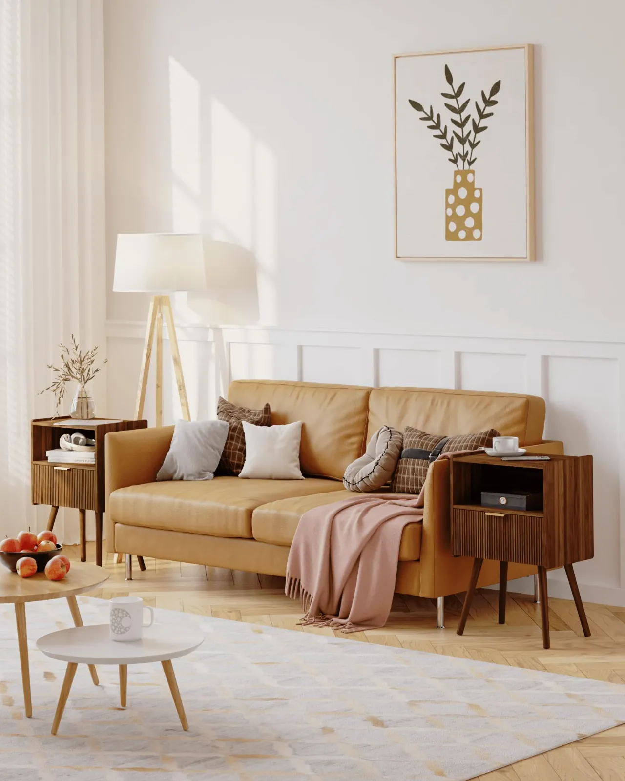 Nightstand,Modern Bedside Table with Storage Drawer showcase