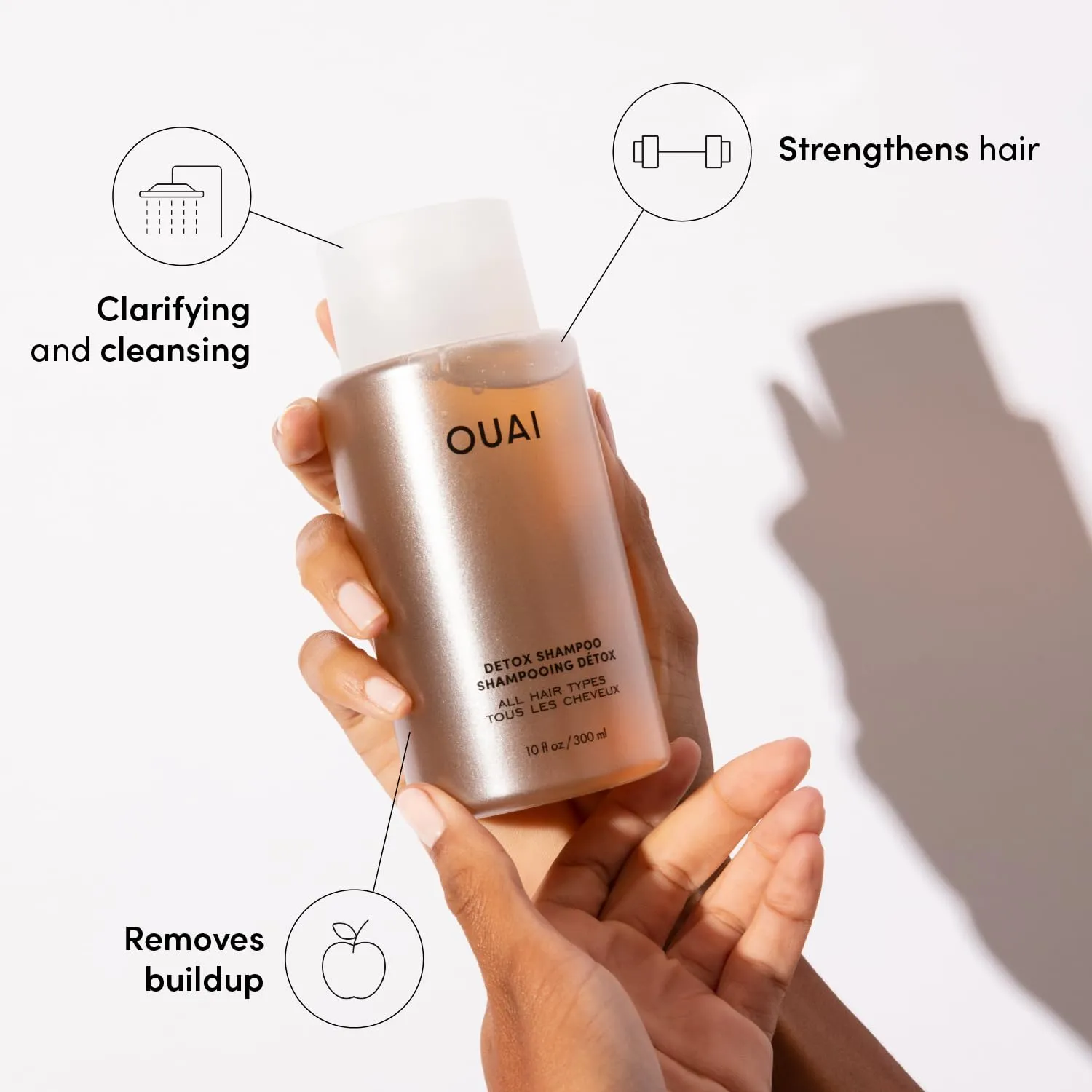 OUAI Travel Kit – Includes Travel Size Leave In Conditioner, Detox Shampoo features