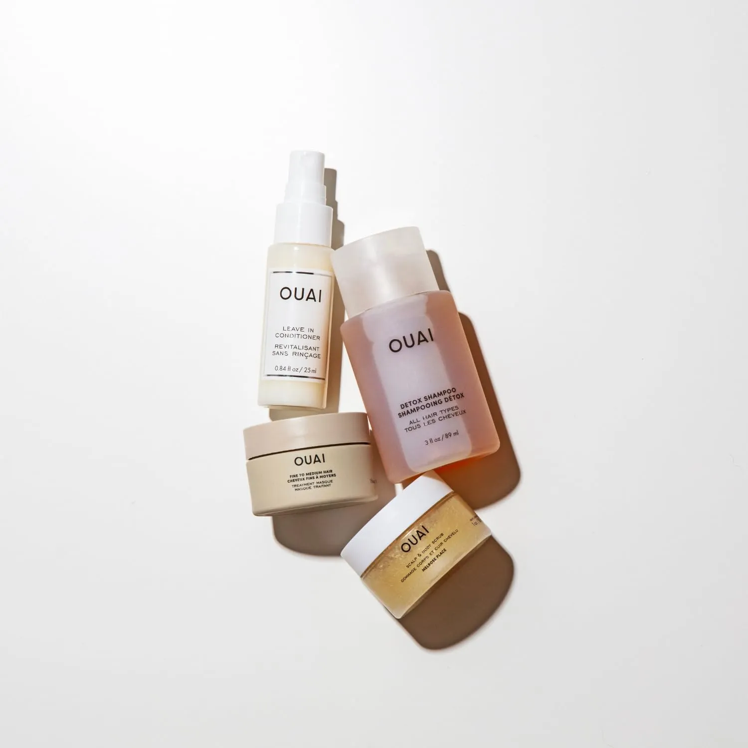 OUAI Travel Kit – Includes Travel Size Leave In Conditioner, Detox Shampoo showcase