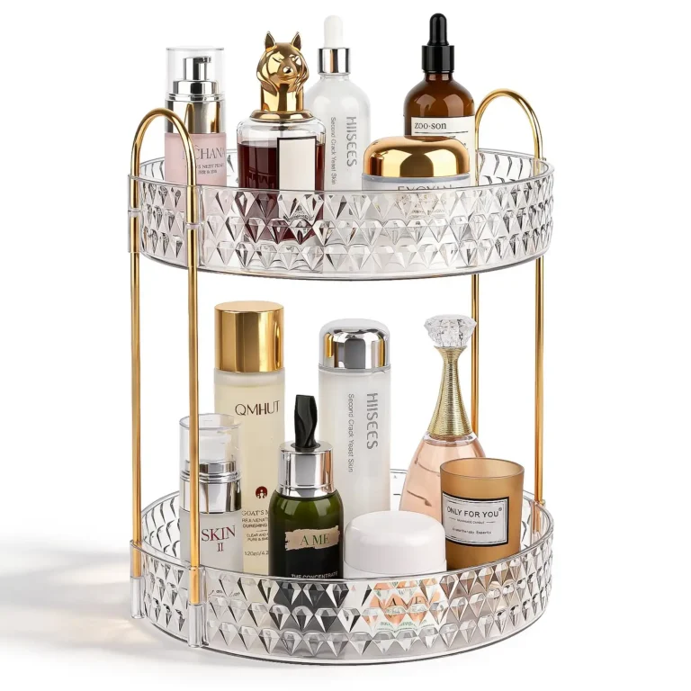 Rotating Makeup Organizer for Vanity, 2 Tier Perfume Skincare Storage review