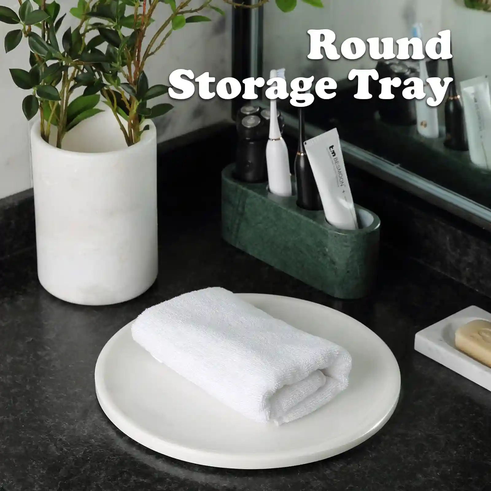 Round Marble Serving Tray for Kitchen and Coffee Table results