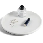 Round Marble Serving Tray for Kitchen and Coffee Table