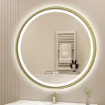Sbagno 32″ Round Gold LED Mirror for Bathroom With Frontlit