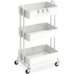 Simple Houseware 3-Tier Heavy Duty Metal Utility Rolling Cart