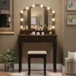 Tiptiper Vanity Desk, Makeup Vanity Set with Lighted Mirror