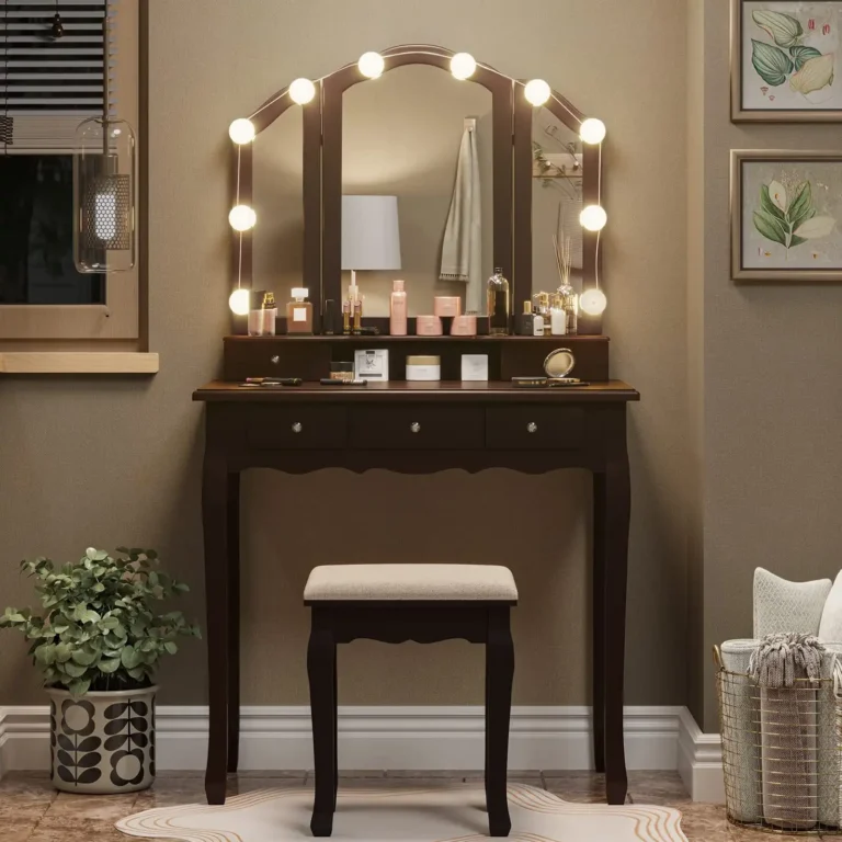 Tiptiper Vanity Desk, Makeup Vanity Set with Lighted Mirror review
