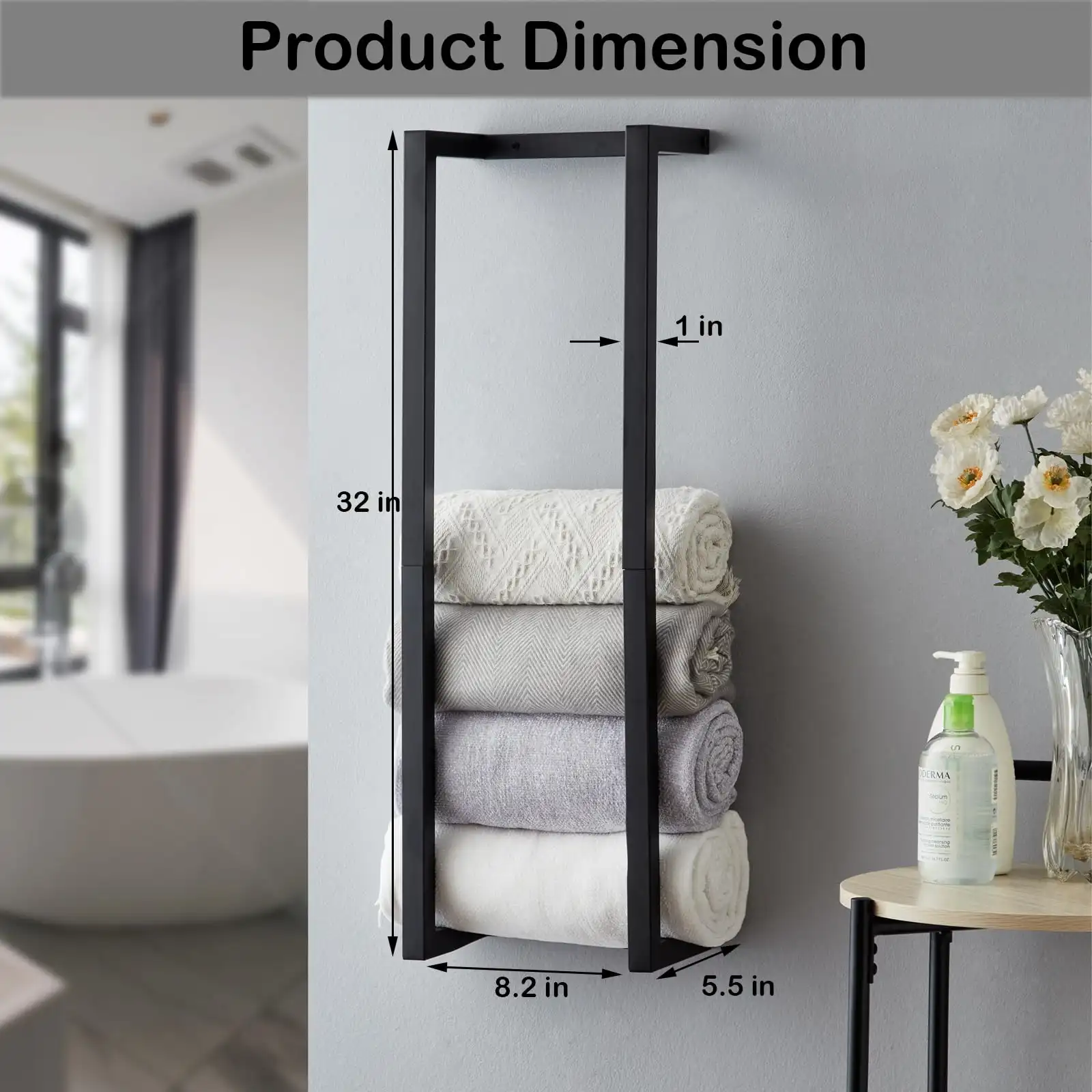 Towel Rack for Rolled Towels, Towel Rack for Bathroom detail