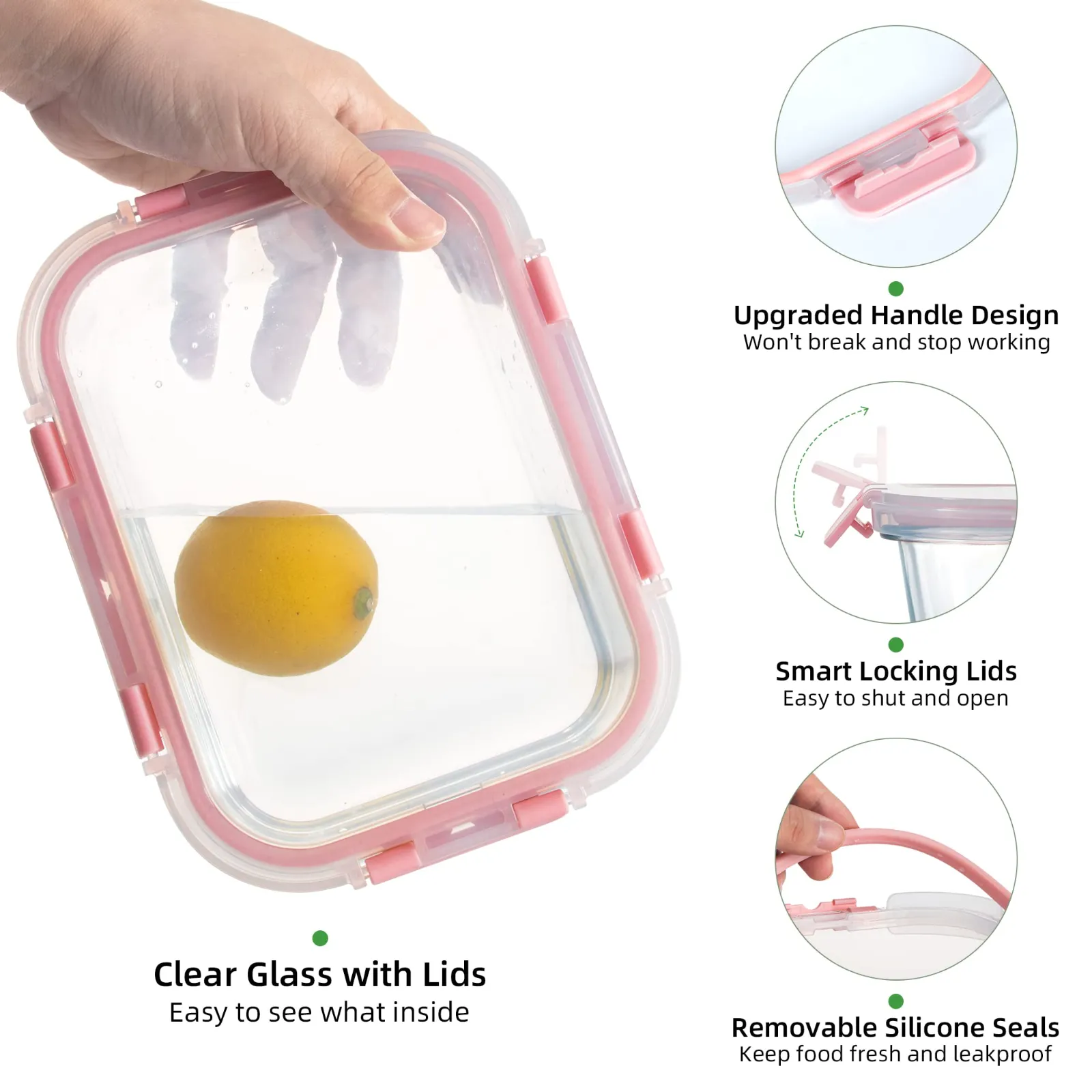 UMEIED 10 PACK Glass Food Storage Containers with Leak Proof Lids unboxing