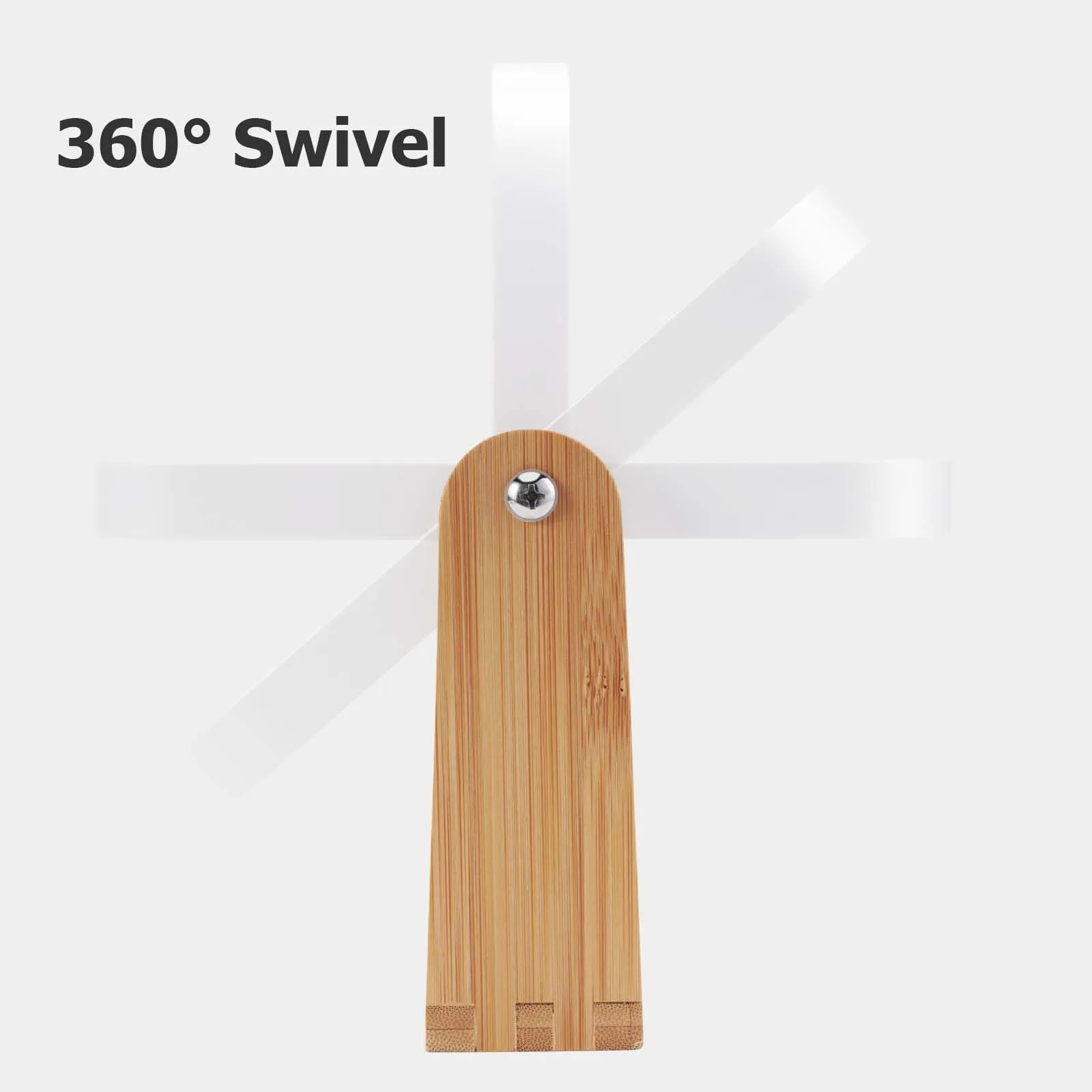 Vanity Makeup Mirror with Natural Bamboo Stand, Double Sided 360 showcase