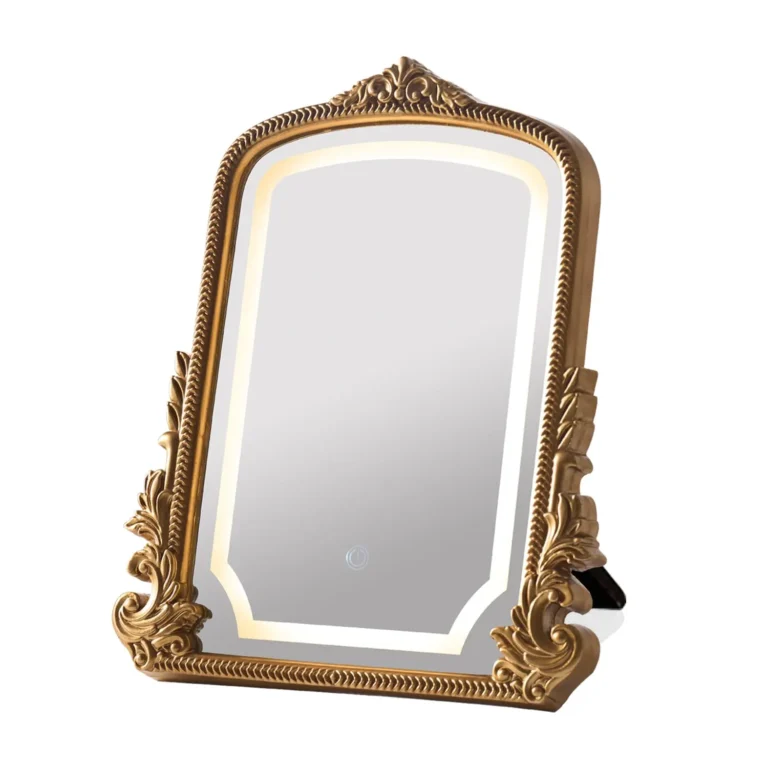Vintage Vanity Mirror with Three-Color Lighting, Antique Gold Carved review