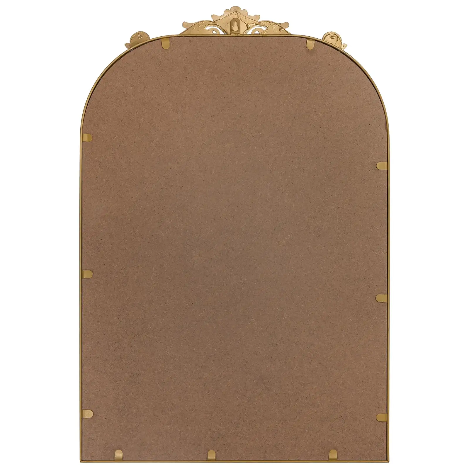 Wall Mount Baroque Arched Mirror, Antique Gold Metal Frame unboxing
