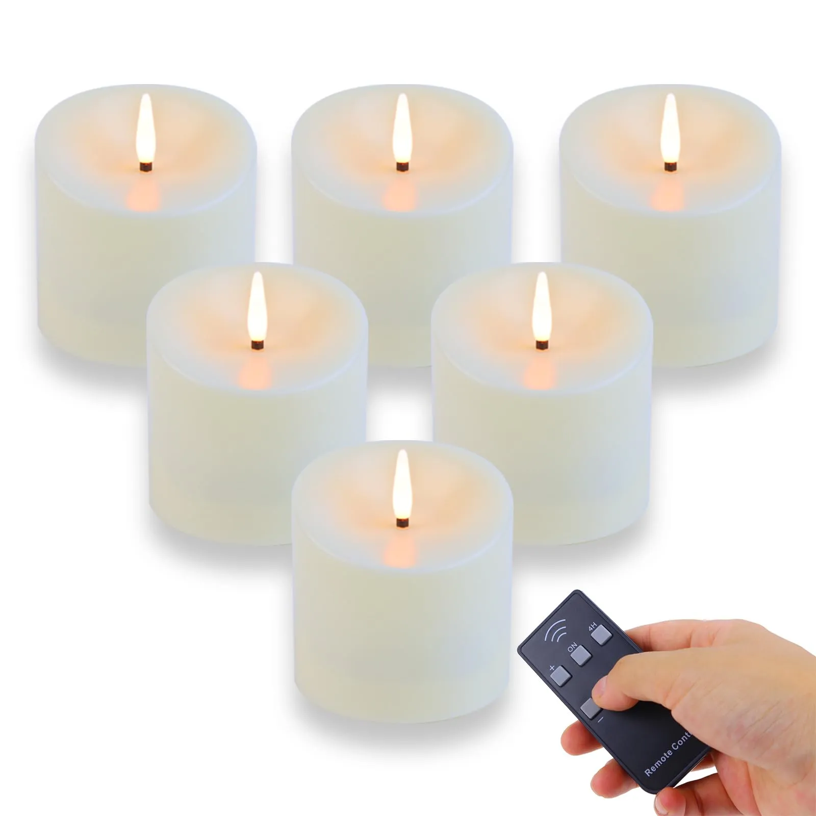 Waterproof Flameless Candles with Timer texture