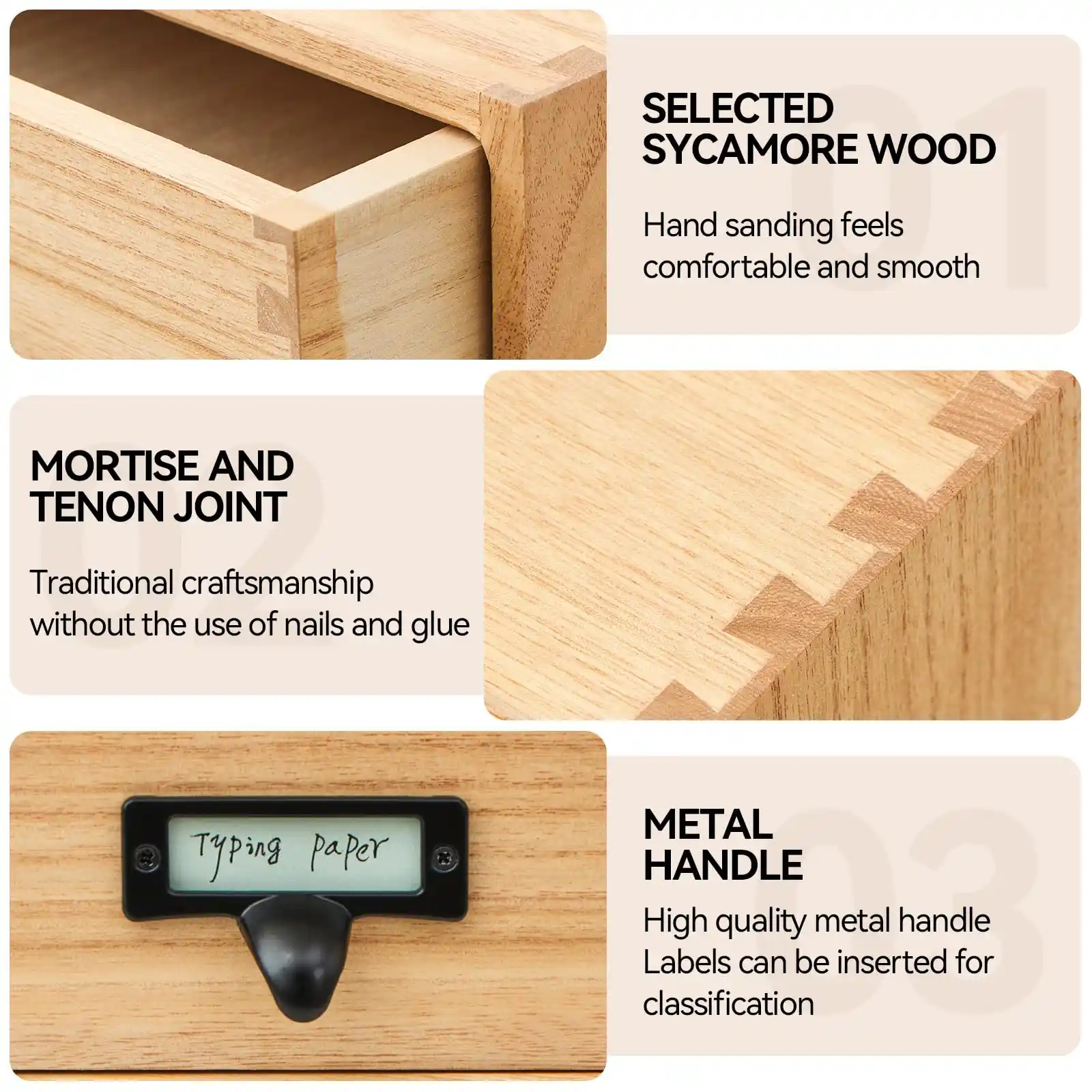 Wooden Desk Organizer with 2 Drawers unboxing