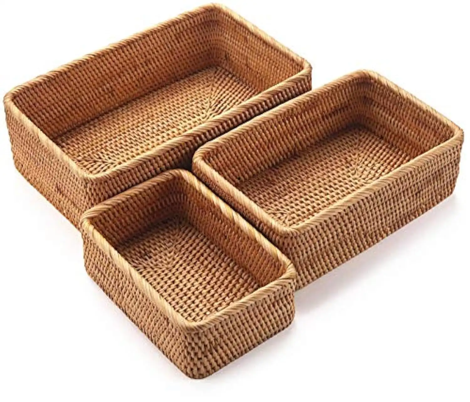 Yangqihome Natural Rattan Storage Baskets detail