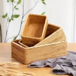 Yangqihome Natural Rattan Storage Baskets