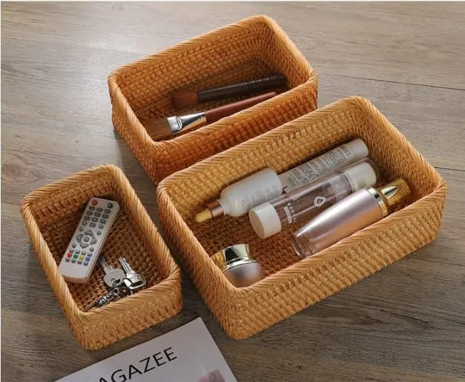 Yangqihome Natural Rattan Storage Baskets unboxing