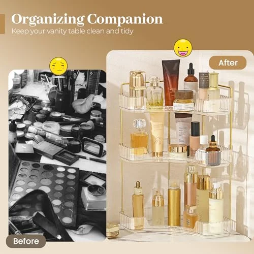 3-Tier Corner Bathroom Counter Organizer for Makeup and Perfume results