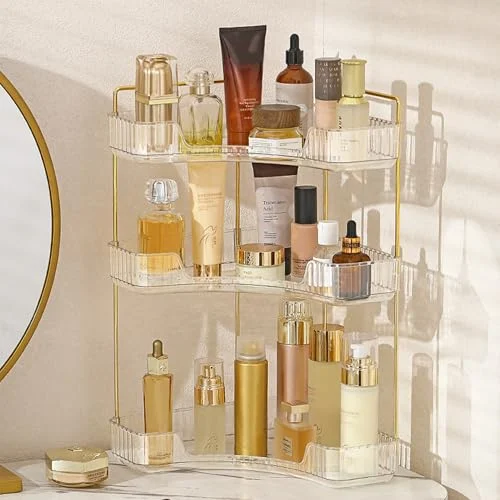 3-Tier Corner Bathroom Counter Organizer for Makeup and Perfume review