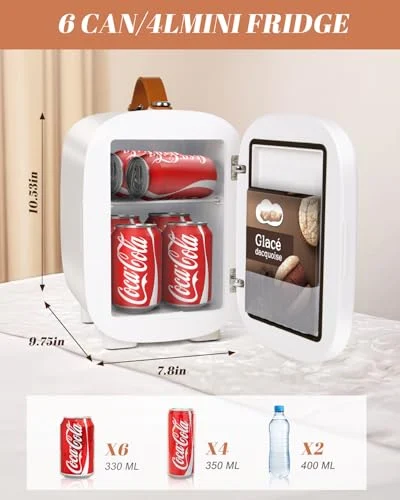4L Skincare Fridge with LED Mirror and Carrying Handle for Travel detail