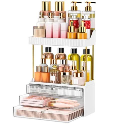 5-Tier Clear Makeup Organizer Drawer for Bathroom Vanity review