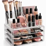 Acrylic Makeup Organizer for Vanity with Drawers and Display Case