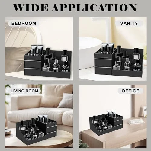 Cologne Organizer Stand for Men’s Bathroom Countertop Storage features