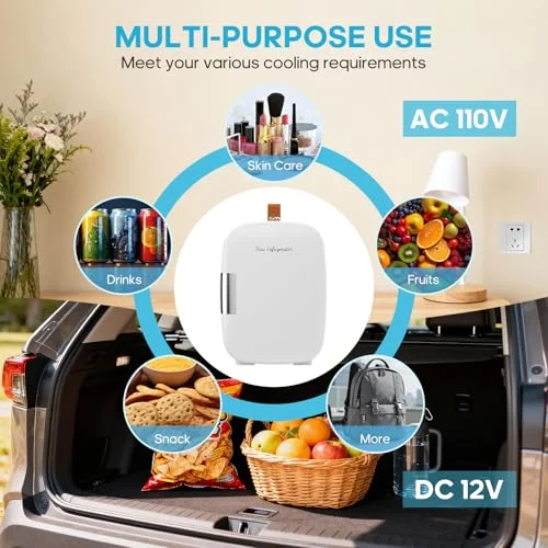 Compact Mini Fridge for Skincare and Snacks, Ideal for Dorms results