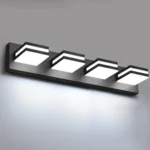 Dimmable Modern Bathroom Lights with Matte Black Finish